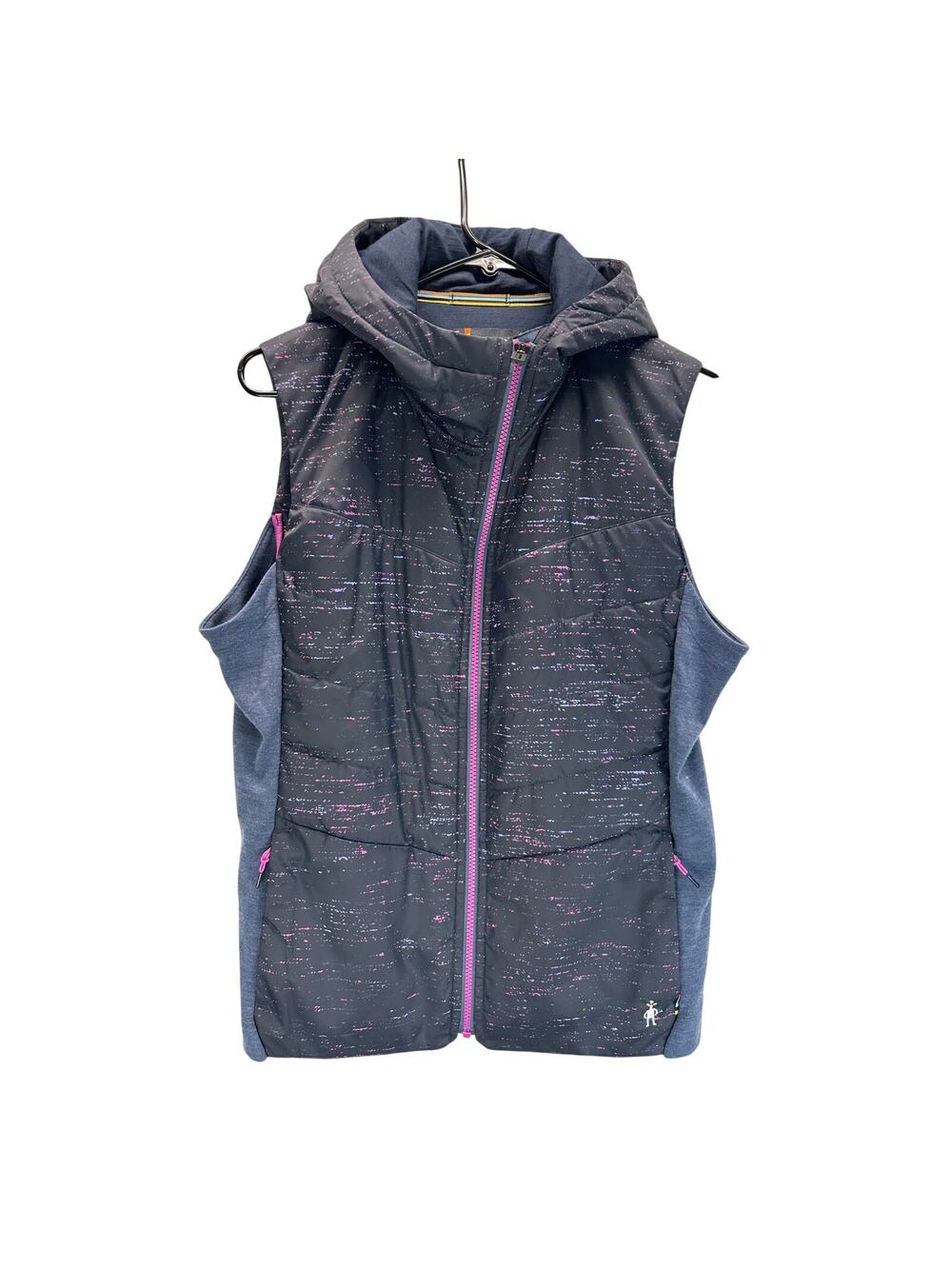 Smartwool Smartloft 60 Hoodie Vest Full Zip Merino Wool Hybrid Black Women’s L